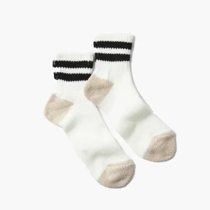 OS RIBBED ANKLE SOCKS WHITE/BLACK