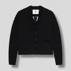 New Amsterdam || Logo Cardigan - Black/ White - M’