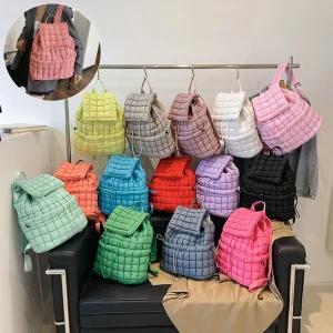 Sac à dos matelassé rembourré en duvet