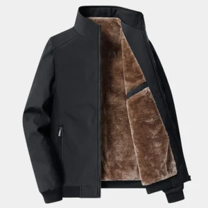 Veste d’hiver chaude doublée en polaire imperméable pour homme