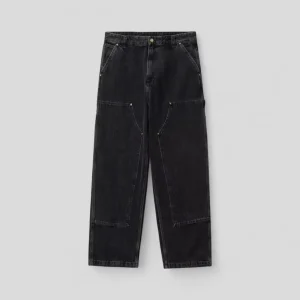Carhartt || Nash Double Knee - Black Stone Washed - M’