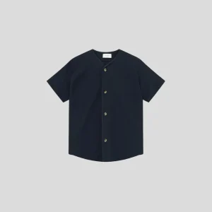 Les Deux || Barry Baseball Jersey Shirt - Dark Navy