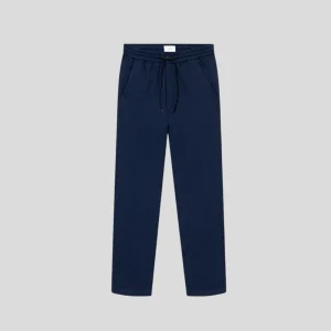 Les Deux || Como Tapered Textured Drawstring Pants - Dark Navy