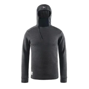 Hooded Merino Grid Fleece