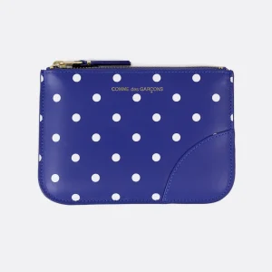 WALLET / SMALL POUCH DOT LEATHER NAVY