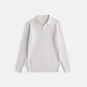 Polo homme à côtes – coupe ajustée