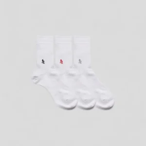 Gramicci || Basic Crew Socks x3 - White