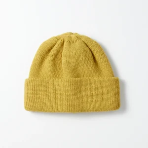 Bulky watch cap light yellow