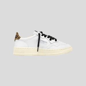 Autry || Medalist OC01 - Cuir Blanc et leopard
