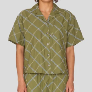 Obey || Lilith Diamond Stitch SS Shirt - Olivine Multi