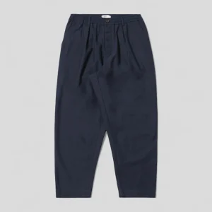 Universal Works || Pleated Track Pant Lucca Suiting - Navy